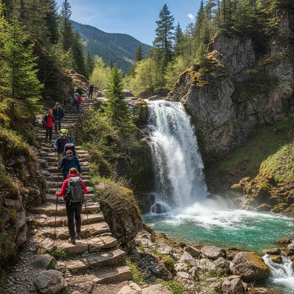 Горные тропы к водопаду