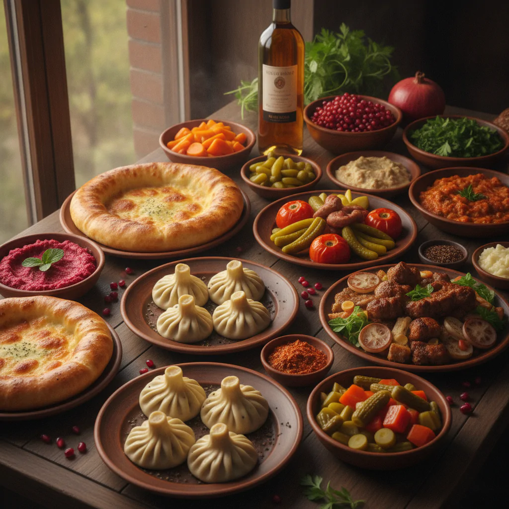 Кавказская кухня на столе