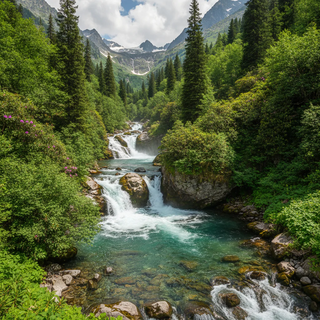 Горные реки и водопады