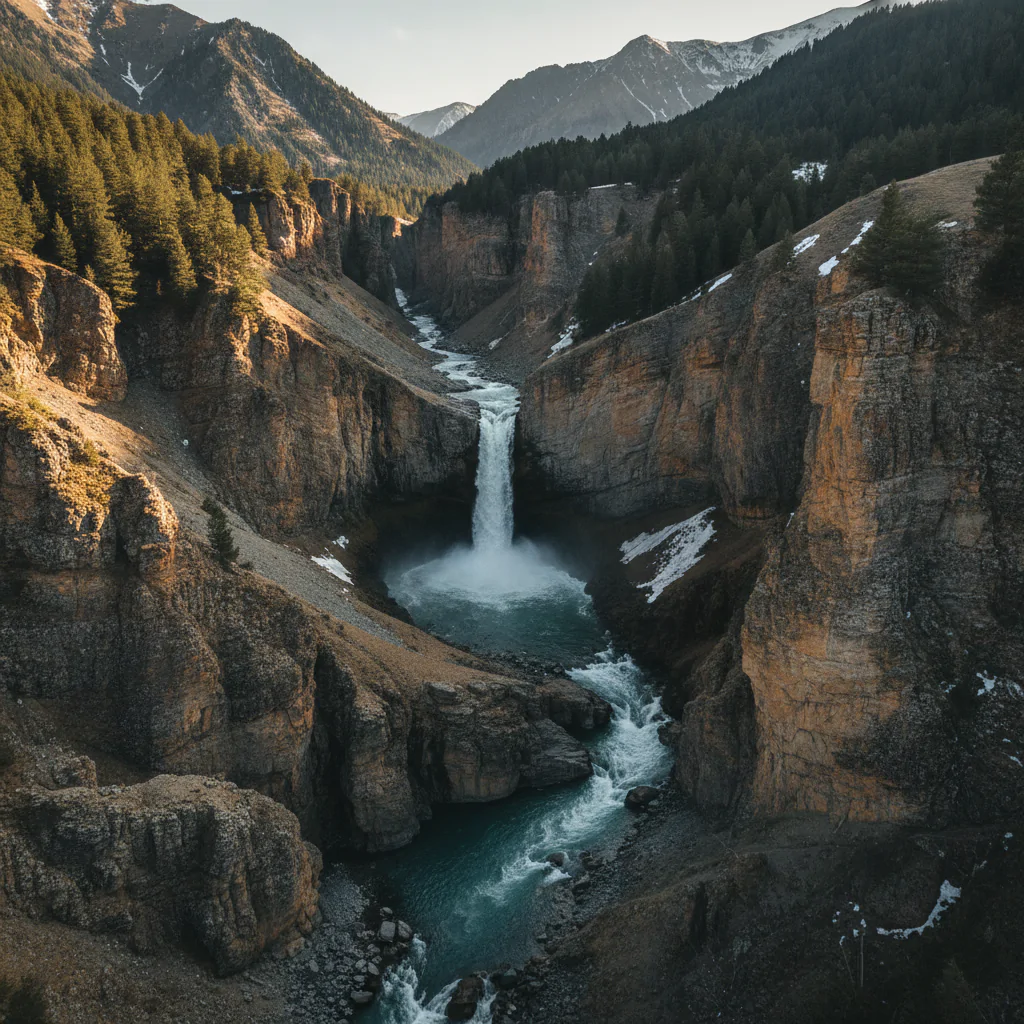 Ущелье с водопадом