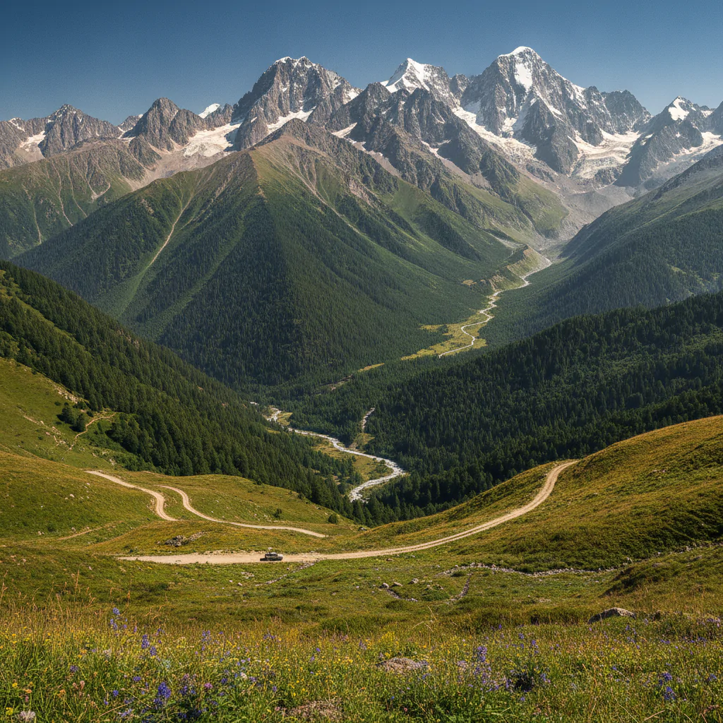 Панорама Кавказского хребта
