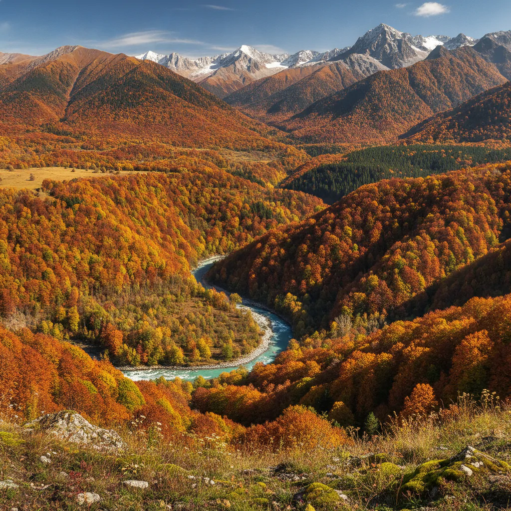 Природа Кавказа в осенних тонах