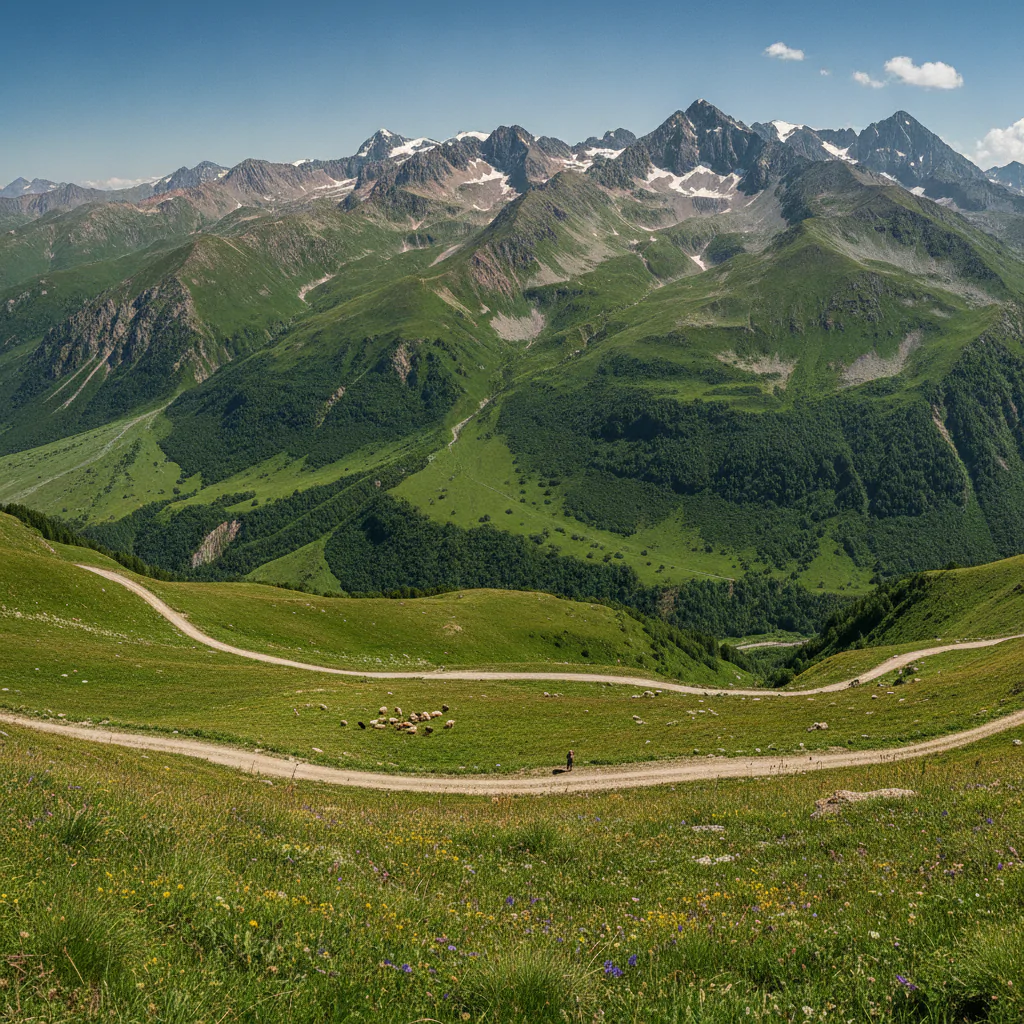 Панорама с перевала Гумбаши